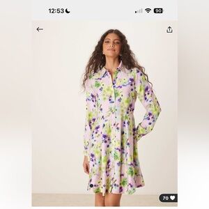 NWT…ASOS Lilac floral print…Vibrant Colors Sz 10